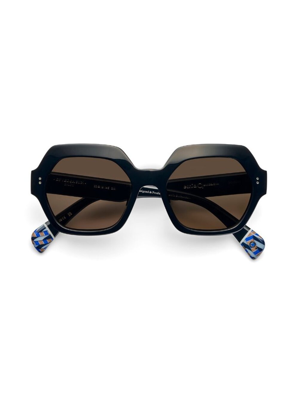 New Etnia Barcelona Women's Sunglasses Black Acetate Frame ES VEDRA SUN BKGY 53